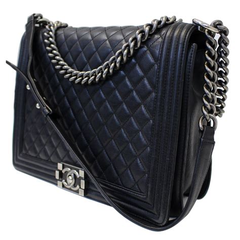 chanel classic flap vs boy bag|chanel black boyfriend bag.